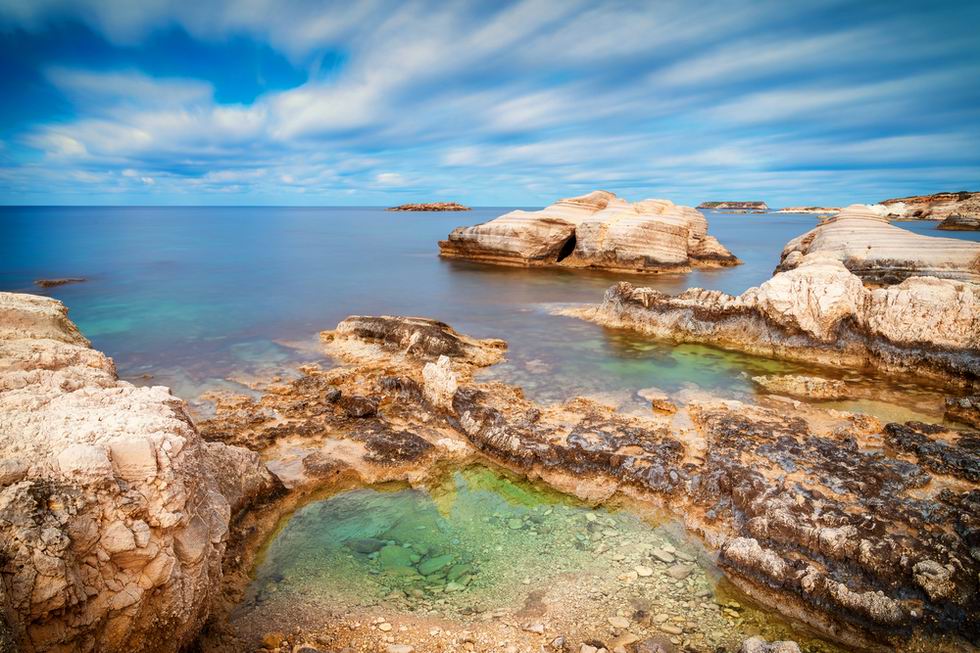 tengeri barlangok Paphos Ciprus